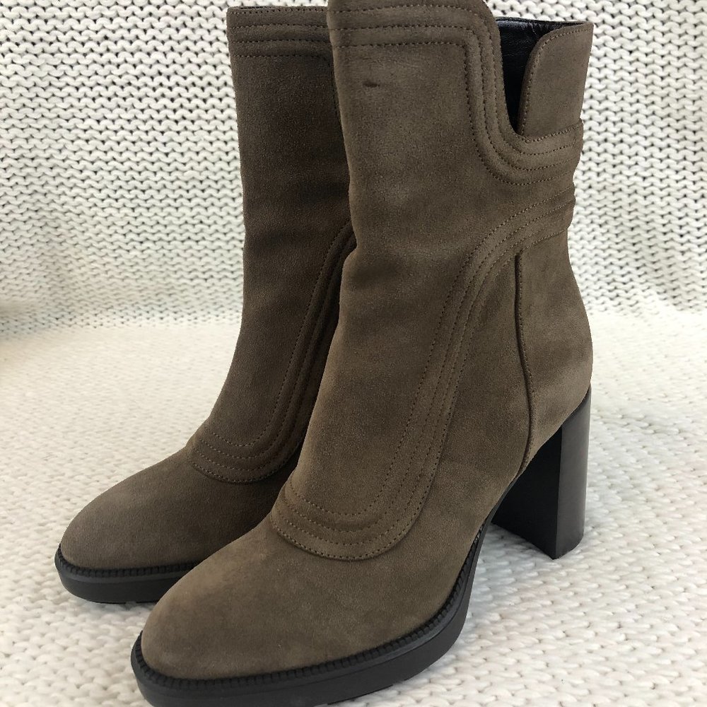AQUATALIA Illiana Block-Heel Suede Boots 7.5/7